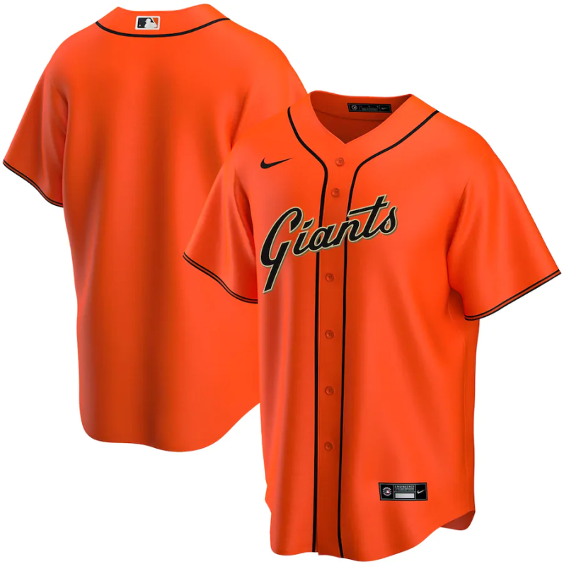 Men's San Francisco Giants Orange Base Stitched Jersey
